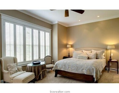 Master Bedroom. The stunning archetectural details of the home are seen in this master suite.