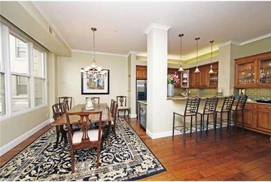 Seamlessly the dining room living room and kitchen