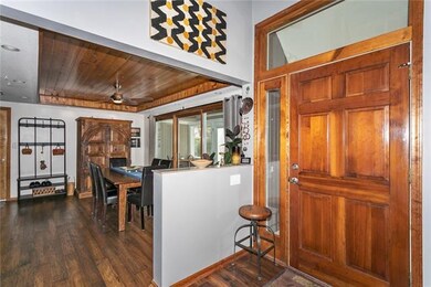 front door into kitchen
