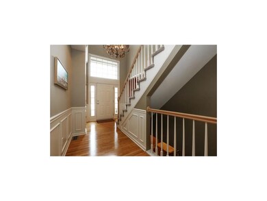 Front entry hall towards front door, hardwood floo
