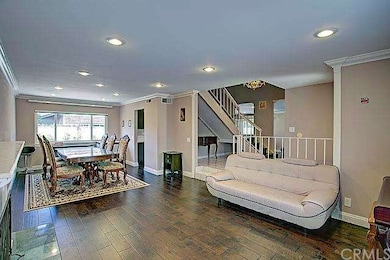 This formal dining room is spacious with room enou