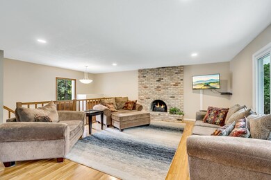 Great room with beautiful fireplace