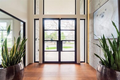 Doorway featuring french doors and hardwood / wood