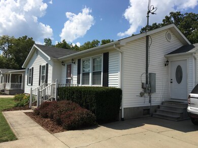 Side view from driveway