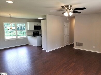 View from front left side of house in living room