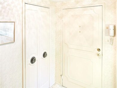 Entry door & guest coat closet.