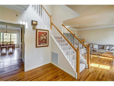 Hardwoods in foyer living room and dining room.