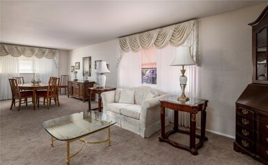 Generous sized living room at 4794 Oakridge Drive is large enough to be used as an additional dining area!