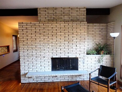 Front View of Living Area Fireplace~Built-in Plant