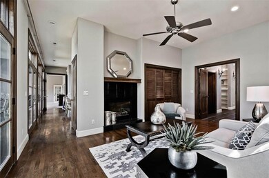 Formal Living with Fireplace and Abundant Light