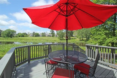 The Deck overlooks the Pond