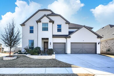 View of front facade with a garage