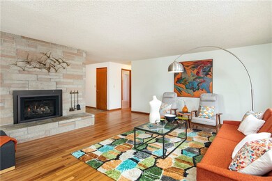 The gas fireplace makes this space feel cozy and warm. 