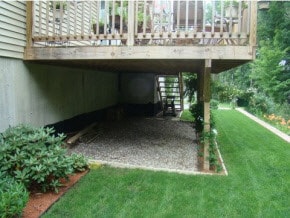 Garage and back walkway