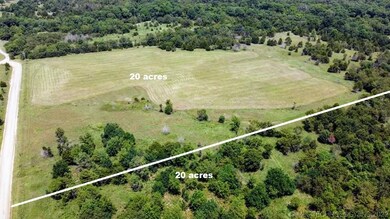 shows line dividing the two 20 acre properties.  t