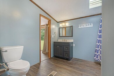 Attached master bath is GRAND!