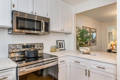 Kitchen with new quartz countertops