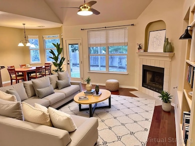 Multiple furniture configurations can work in this space (virtually staged).