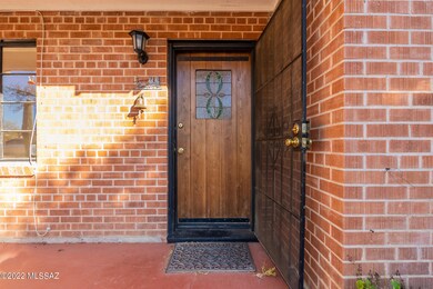 Beautiful stained glass and wood door
