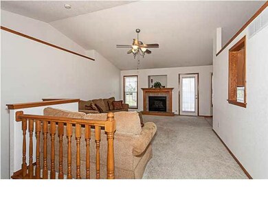 Living area with gas fireplace