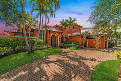 Cobble system circular driveway & home has copper 