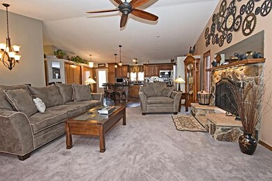 Snuggle by the fire in the main floor living room.