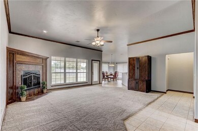 Large Living area.  Cable and electric above firep