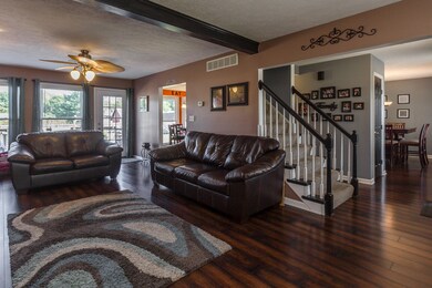 Family room with laminate flooring
