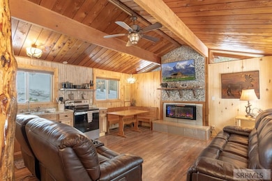 Vaulted ceilings provide a larger feeling