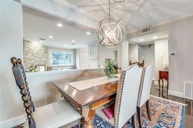 Dining area featuring hardwood / wood-style floori