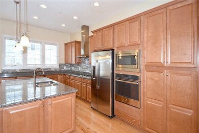 The functional kitchen has many features including