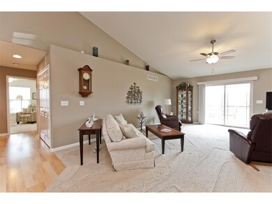 Living Room with Vaulted Ceilings