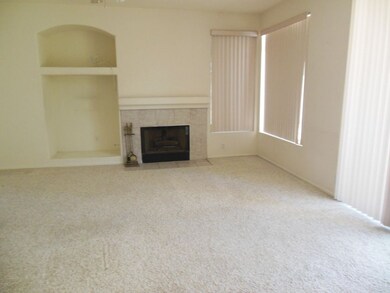 Family room and fireplace