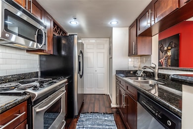 Stainless-steel appliances.