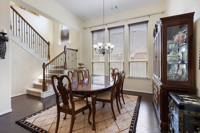 Light and bright formal dining room.