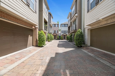 Private driveway and courtyard.