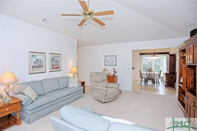 Living Room with vaulted ceiling
