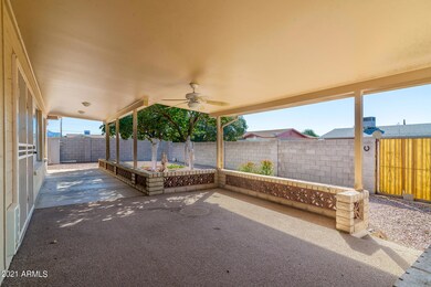Large covered back patio