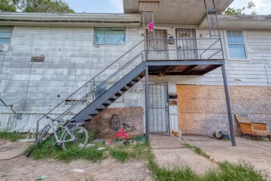 Stair leading to the living area.