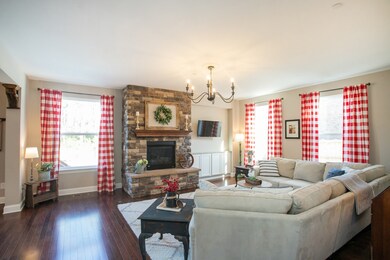 Stunning fireplace as the centerpiece of the room