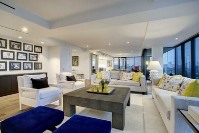 Large living and dining space.