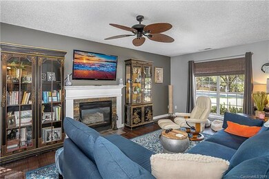 Great room with gas fireplace.