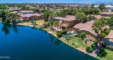Aerial view - home on water