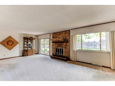 living room from entry to back yard