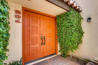 Front courtyard with double doors