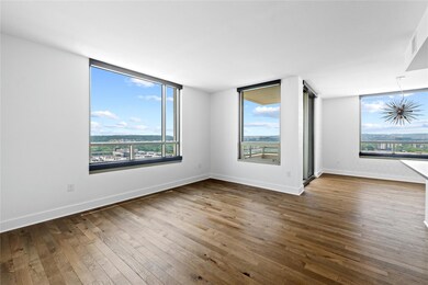 Spare room featuring hardwood / wood-style floori