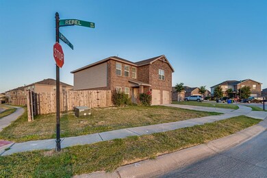 This home resides on a corner lot.