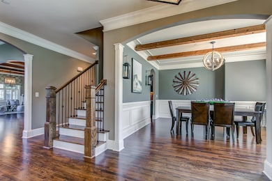 The woodwork in this custom home is impressive! Crown molding throughout