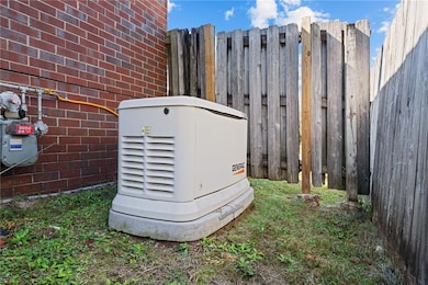 Exterior view of a power unit and brick siding