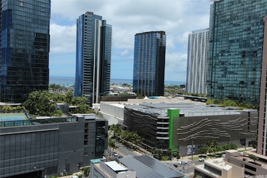 View of ocean and Whole Foods from Living Rm lanai